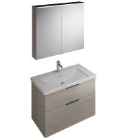 Тумба с раковиной Burgbad Eqio 93 SEYQ093F2632C001*1 подвесная Фланелевый дуб — фото 2, Мебель для ванной