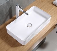 Раковина-чаша CeramaLux 65 W1531 (D1408) Белая — фото 4, Раковины накладные