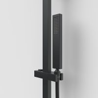 Душевая система Berges Kalisto 3S 075024 с термостатом Черная матовая — фото 7, Душевые стойки