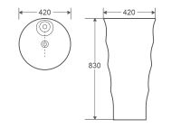 Товар: Раковина WeltWasser Leerbach 4242 GL-WT 42 10000005493 Белый глянец - фото 4 Раковина WeltWasser Leerbach 4242 GL-WT 42 10000005493 Белый глянец — фото 4, Раковины напольные