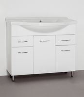 Товар: Тумба под раковину Style Line Эко Стандарт 26 Эльбрус 100 Белый глянец - фото 3 Тумба под раковину Style Line Эко Стандарт 26 Эльбрус 100 Белый глянец — фото 3, Мебель для ванной