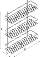 Полка корзина DIWO Смоленск П16102 Черный муар — фото 5, Полки для ванной и душа