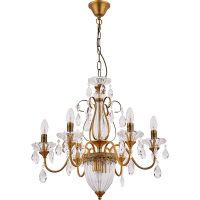 Люстра Artelamp Schelenberg A4410LM-6-2SR Прозрачная Латунь матовая — фото 1, Люстры