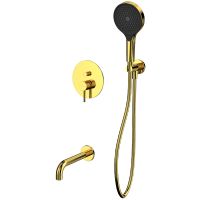 Смеситель для ванны Whitecross Y gold YSET06TOPGL Золото — фото 1, Смесители