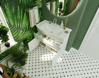 Тумба под раковину 1MarKa Lina New 85Н У94493 Белый глянец — фото 4, Мебель для ванной