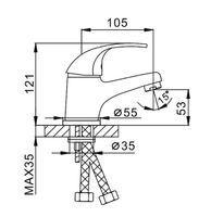 Товар: Смеситель для раковины Frap H03 F1003 Хром - фото 11 Смеситель для раковины Frap H03 F1003 Хром — фото 11, Смесители