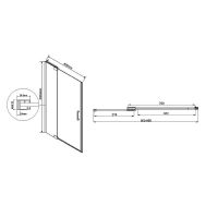 Душевая дверь Vincea Extra 90 VDP-1E8090CL профиль Хром стекло прозрачное — фото 7, Душевые двери в нишу