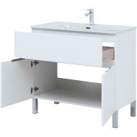 Тумба под раковину Aquanet Алвита New 90 303914 Белая матовая — фото 2, Мебель для ванной