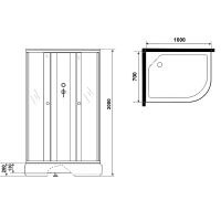 Товар: Душевая кабина Niagara Promo 100x70 L P100/70/26L/MT/BK без гидромассажа - фото 11 Душевая кабина Niagara Promo 100x70 L P100/70/26L/MT/BK без гидромассажа — фото 11, Душевые кабины