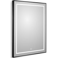 Зеркало BelBagno Kraft 70 SPC-KRAFT-700-900-LED-TCH-WARM-NERO с подсветкой Черное с сенсорным выключателем и подогревом — фото 1, Зеркала в ванную комнату