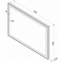 Товар: Зеркало Континент Aralia 800х600 ЗЛП473 с подсветкой с сенсорным выключателем - фото 5 Зеркало Континент Aralia 800х600 ЗЛП473 с подсветкой с сенсорным выключателем — фото 5, Зеркала в ванную комнату