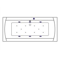 Акриловая ванна Excellent Aquaria Lux 180x80 WAEX.AQU18.RELAX.GL с гидромассажем — фото 7, Ванны