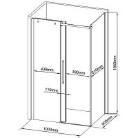 Товар: Душевой уголок Black&White Stellar Wind S808 100х90 8089010 профиль Черный матовый стекло прозрачное - фото 3 Душевой уголок Black&White Stellar Wind S808 100х90 8089010 профиль Черный матовый стекло прозрачное — фото 3, Душевые уголки
