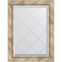 Зеркало Evoform Exclusive-G 71х53 с гравировкой в багетной раме - Прованс с плетением 70 мм арт-BY 4005 — фото 1, Зеркала в ванную комнату