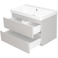 Тумба с раковиной Brevita Victory 80 УТ000024153 подвесная Серый кашемир — фото 3, Мебель для ванной