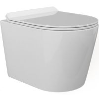 Унитаз beWash Aldo BKWHR001480 подвесной Белый глянец с сиденьем Микролифт — фото 1, Унитазы
