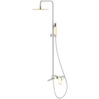 Душевая система Boheme Q 148-WG Белая Золото — фото 1, Душевое оборудование. Душевая программа