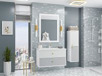 Товар: Тумба с раковиной Brevita 50 Shades of Grey Анастейша 100 УТ000014281 подвесная Белая матовая Серая матовая - фото 7 Тумба с раковиной Brevita 50 Shades of Grey Анастейша 100 УТ000014281 подвесная Белая матовая Серая матовая — фото 7, Мебель для ванной