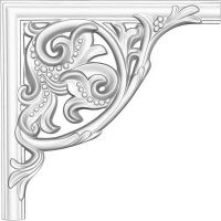 Угловой элемент Decomaster DP 8032 A 25x280x280 мм — фото 1, Молдинги