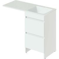 Тумба под раковину Orange Sistema 110 ST-50TUW Белая глянцевая — фото 1, Тумбы под раковину