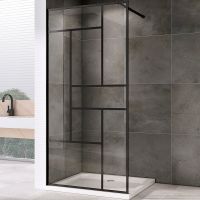 Душевая перегородка Abber Immer Offen 120 AG63120B профиль Черный стекло прозрачное — фото 2, Душевые перегородки