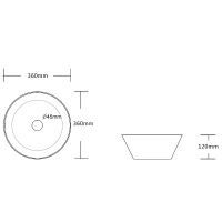 Раковина-чаша Ceruttispa CR0079A 36 10446 Белая — фото 3, Раковины накладные