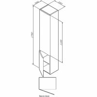 Шкаф пенал AM.PM Like 35 L M80CHL0356WG подвесной Белый — фото 10, Пеналы для ванной комнаты