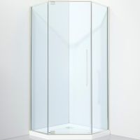 Душевой уголок Black&White Stellar Wind S815 CC 100x100 8151000CC профиль Хром стекло прозрачное — фото 1, Душевые уголки