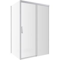 Душевой уголок Omnires Soho 120х80 L/R CLP12X + CLR80X профиль Хром стекло прозрачное — фото 1, Душевые уголки