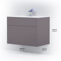 Товар: Тумба под раковину AM.PM Inspire V2.0 80 M50AFHX0803EGM подвесная Серая матовая - фото 10 Тумба под раковину AM.PM Inspire V2.0 80 M50AFHX0803EGM подвесная Серая матовая — фото 10, Тумбы под раковину