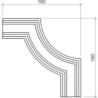 Товар: Угловой элемент Европласт 160x20x160 мм арт-1.52.308 - фото 2 Угловой элемент Европласт 160x20x160 мм арт-1.52.308 — фото 2, Молдинги