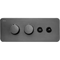 Душевая система Black&White Universe U7646GM 7646GM с термостатом Gun Metal — фото 2, Душевое оборудование. Душевая программа