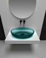 Раковина-чаша Abber Kristall 60 AT2801Aquamarin Бирюзовая — фото 4, Раковины накладные