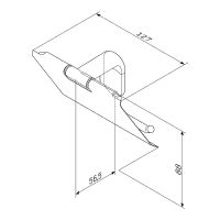 Держатель туалетной бумаги AM.PM X-Joy A84341422 с крышкой Черный матовый — фото 9, Держатели туалетной бумаги