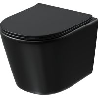 Товар: Унитаз Grossman Tornado GR-4477BMSQ подвесной Черный матовый с сиденьем Микролифт - фото 1 Унитаз Grossman Tornado GR-4477BMSQ подвесной Черный матовый с сиденьем Микролифт — фото 1, Подвесные унитазы