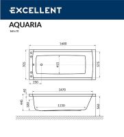 Товар: Акриловая ванна Excellent Aquaria 160x70 WAEX.AQU16.SOFT.BR с гидромассажем - фото 6 Акриловая ванна Excellent Aquaria 160x70 WAEX.AQU16.SOFT.BR с гидромассажем — фото 6, Ванны