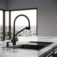 Кухонная мойка Ростовская Мануфактура Сантехники 78 MRK-7851BL-L Темный графит — фото 2, Кухонные мойки