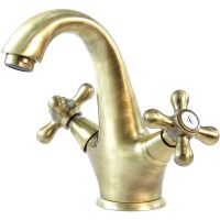 Смеситель для раковины Webert Armony AM700102065 Бронза — фото 1, Смесители