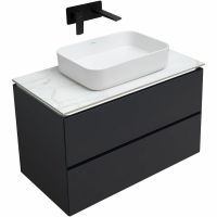 Тумба под раковину Allen Brau Infinity 85 1.21001.AM подвесная Антрацит матовый — фото 7, Тумбы под раковину