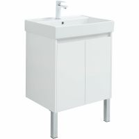 Тумба под раковину Aquanet Nova Lite 60 298847 подвесная Белая глянцевая — фото 5, Мебель для ванной