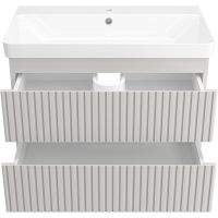 Тумба с раковиной Brevita Victory 80 УТ000024153 подвесная Серый кашемир — фото 4, Мебель для ванной