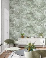 Обои Solo Liberty E202605 Винил на флизелине (1,06*10) Зеленый, Листья — фото 2, Обои для стен