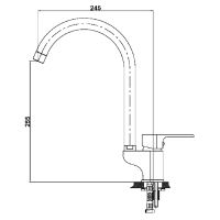 Товар: Смеситель для кухни GPD Atros MTE65-SG Черный - фото 9 Смеситель для кухни GPD Atros MTE65-SG Черный — фото 9, Смесители