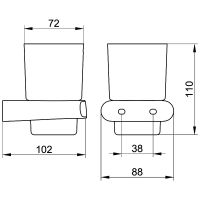 Стакан для зубных щеток Keuco Elegance New 11650 019000 Хром — фото 2, Стаканы для зубных щеток