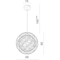 Подвесной светильник Divinare Galassia 1030/02 SP-92 Хром — фото 3, Подвесные светильники