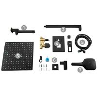 Товар: Душевая система Gappo G7117-6 Черная матовая - фото 11 Душевая система Gappo G7117-6 Черная матовая — фото 11, Душевое оборудование. Душевая программа