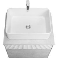 Товар: Тумба под раковину Aquaton Марбл 60 1A276101MH4C0 подвесная Слэйт Белый матовый - фото 12 Тумба под раковину Aquaton Марбл 60 1A276101MH4C0 подвесная Слэйт Белый матовый — фото 12, Мебель для ванной