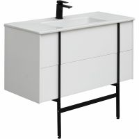 Тумба под раковину Allen Brau Reality 100 1.32007.WM подвесная Белая матовая — фото 32, Тумбы под раковину