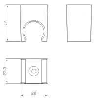 Держатель ручного душа Aquanet AF000-031B 261835 Черный матовый — фото 2, Держатели для душа