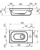 Раковина Ravak Chrome 40 R XJGP1100000 Белая — фото 3, Раковины